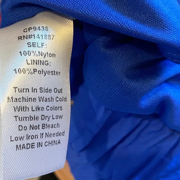 Women’s Medium TCEC Bright Blue High Waisted Activewear Shorts Elastic W… - Picture 5 of 5